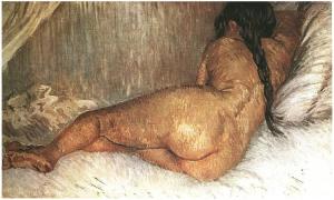 Nude-Woman-Reclining,-Seen-from-the-Back