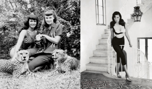 bettie-page-cheetah-bunny-yeager-stairs